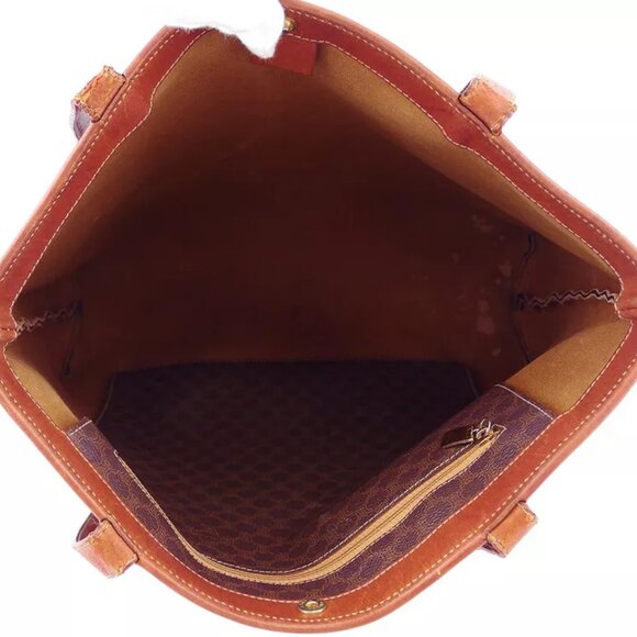 CELINE tote bag macadam beige PVC ?~ leather Authentic - Picture 7 of 9